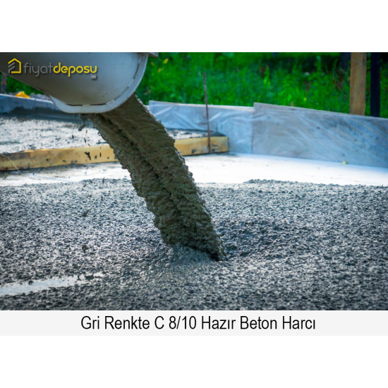 Gri Renkte C 8/10 Basınç Dayanımında Hazır Beton Harcı