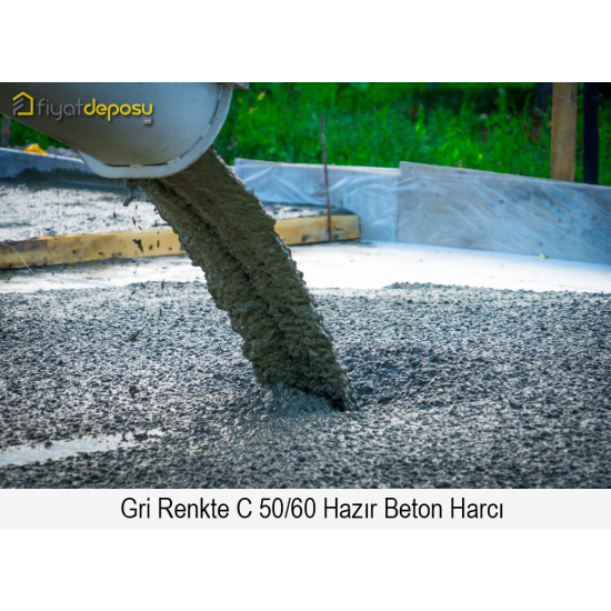 Gri Renkte C 50/60 Basınç Dayanımında Hazır Beton Harcı