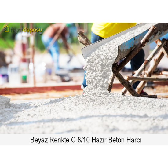 Beyaz Renkte C 8/10 Basınç Dayanımında Hazır Beton Harcı