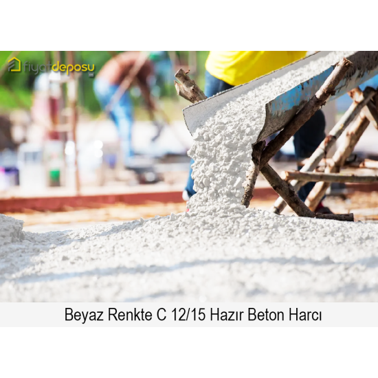 Beyaz Renkte C 12/15 Basınç Dayanımında Hazır Beton Harcı