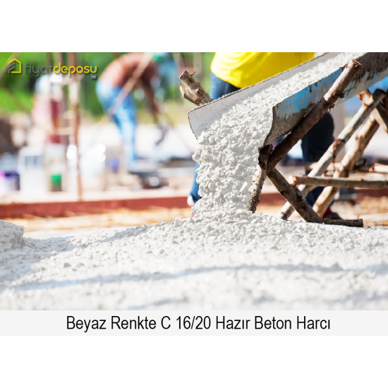 Beyaz Renkte C 16/20 Basınç Dayanımında Hazır Beton Harcı