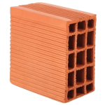 Zümrüt Kiremit Tuğla - 8,5’luk Tuğla - 185 x 85 x 185 mm Ebatlarında Yatay Delikli Tuğla