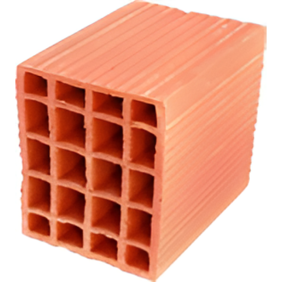 Kudret Tuğla - 13,5'luk Tuğla - 190 x 135 x 190 mm Ebatlarında Yatay Delikli Tuğla