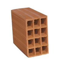 Kudret Tuğla - 12'lik Tuğla - 250 x 120 x 200 mm Ebatlarında Yatay Delikli Tuğla