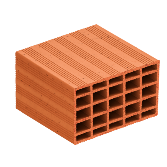 290 x 240 x 185 mm Ebatlarında Yatay Delikli Tuğla