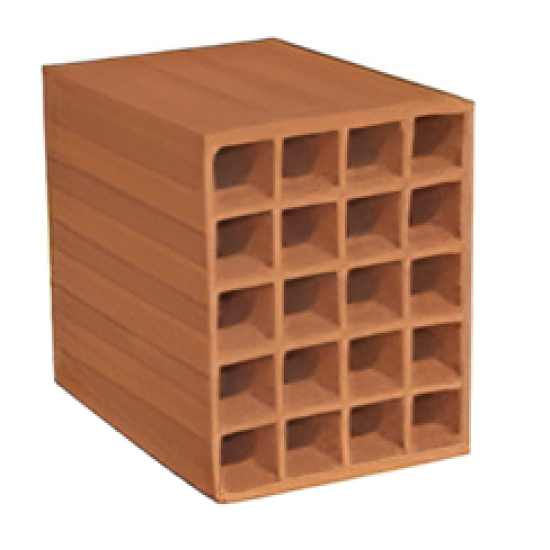Kudret Tuğla - 24 x 13,5'luk Tuğla - 235 x 135 x 240 mm Ebatlarında Yatay Delikli Tuğla