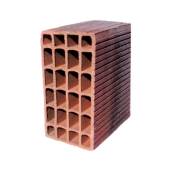Tekinler Baf Tuğla - 13,5-25'lik Blok Tuğla - 240 x 135 x 250 mm Ebatlarında Yatay Delikli Tuğla