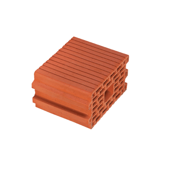 190 x 190 x 135 mm Ebatlarında Yatay Delikli Kilitli Tuğla