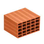 235 x 250 x 135 mm Ebatlarında Yatay Delikli Tuğla