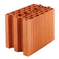 Zümrüt Kiremit Tuğla - İzo 14,5 Tuğla - 240 x 145 x 235 mm Ebatlarında Düşey Delikli Tuğla