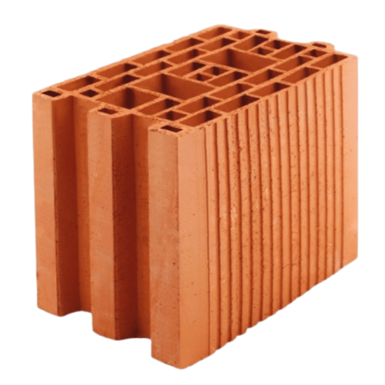 Zümrüt Kiremit Tuğla - İzo 14,5 Tuğla - 240 x 145 x 235 mm Ebatlarında Düşey Delikli Tuğla