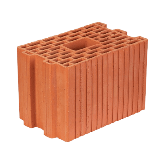 Zümrüt Kiremit Tuğla - İzo Tuğla - 285 x 185 x 235 mm Ebatlarında Düşey Delikli Tuğla