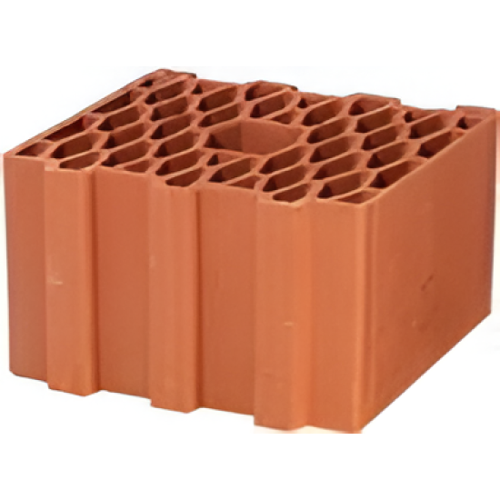 Kudret Tuğla - 25 x 19'luk Petek İzolasyon Tuğlası - 250 x 250 x 190 mm Ebatlarında Düşey Delikli İzo Tuğla