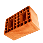Zümrüt Kiremit Tuğla - Yuvarlak Yığma Tuğla - 285 x 185 x 135 mm Ebatlarında Düşey Delikli Tuğla
