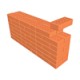 Çenesizler Toprak - Kiremit Tuğla - Küçük Pres Tuğla Düz - 190 x 90 x 50 mm Ebatlarında Pres Tuğla
