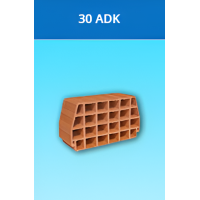 Kudret Tuğla - 30 ADK Taşıyıcı Asmolen Kulaklı Döşeme Dolgu Tuğlası - 200 x 530 x 300 mm Ebatlarında