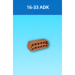 Kudret Tuğla - 16 x 33'lük ADK Taşıyıcı Asmolen Kulaklı Döşeme Dolgu Tuğlası - 200 x 330 x 160 mm Ebatlarında
