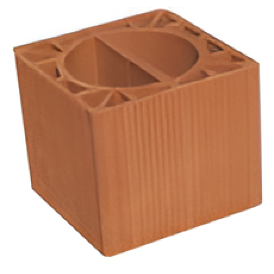 Kudret Tuğla - 19'luk Yuvarlak Baca Tuğlası - 190 x 190 x 190 mm Ebatlarında