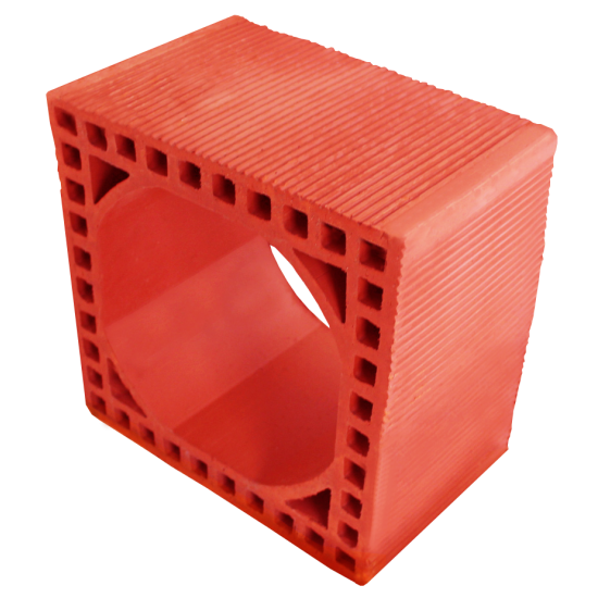 300 x 300 x 190 mm Ebatlarında Yuvarlak Baca Tuğlası