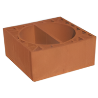 Kudret Tuğla - 35 x 35'lik Şömine Baca Tuğlası - 350 x 350 x 190 mm Ebatlarında