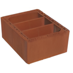 Kudret Tuğla - 30 x 40'lık Şömine Baca Tuğlası - 400 x 300 x 190 mm Ebatlarında