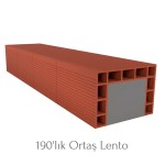 Ortaş Tuğla - 190'lık Ortaş Hazır Tuğla Lento - 190 mm Kalınlığında Ortaş Hazır Tuğla Lento