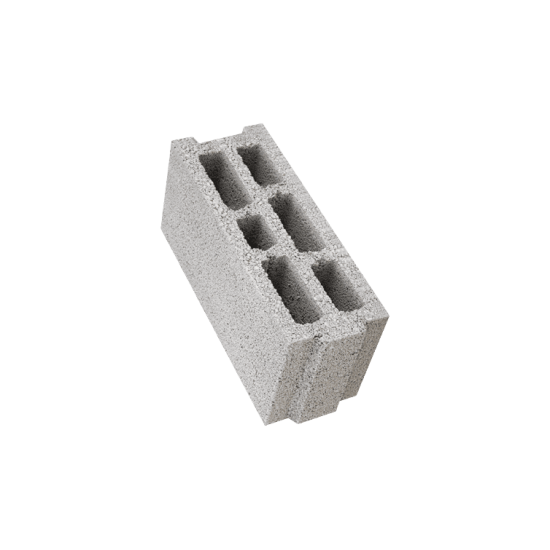 Çavuşoğlu Bims - 15’lik Bims Blok - İki Sıra Boşluklu - 150 x 390 x 185 mm Ebatlarında Bims Beton Duvar Bloğu