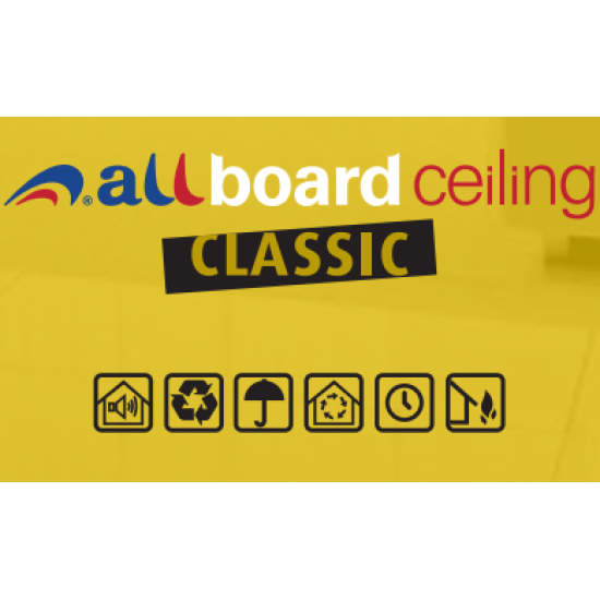 All Alçı - Allboard Ceiling Classic - Klasik Alçı Levha (Kalınlık: 9,5 mm) (Tip: A)