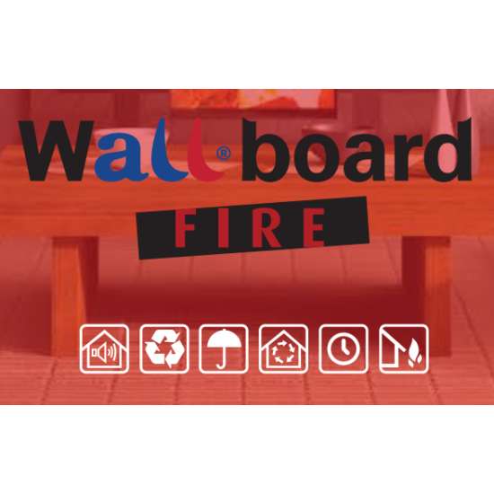 All Alçı - Wallboard Fire - Yangına ve Darbeye Dirençli Alçı Levha (Kalınlık: 18 mm) (Tip: F)