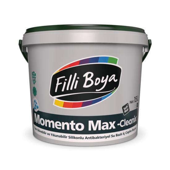 Filli Boya - Momento Max-Cleanix - Tam Silinebilir ve Yıkanabilir Silikonlu Antibakteriyel Su Bazlı İç Cephe Boyası