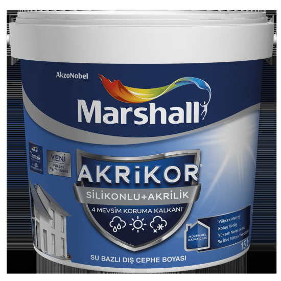 Marshall Boya - Akrikor Silikonlu + Akrilik - Dış Cephe Boyası