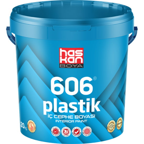 HASKAN BOYA - HASKAN 606 PLASTİK BOYA - Dekoratif Yarı Mat İç Cephe Boyası