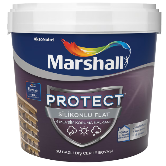 Marshall Boya - Protect Silikonlu Flat - Dış Cephe Duvar Boyası