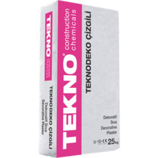 Tekno Yapı Kimyasalları - Teknodeko Çizgili - Çizgi Dokulu Mineral Dekoratif Sıva