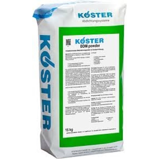 Köster - BDM Powder - Betonda Su Geçirimsizlik için Üçlü Etkiye Sahip Yeni Nesil Toz Kristalize Beton Katkısı