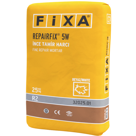 Fixa Yapı Kimyasalları - Repairfix 5W - İnce Tamir Harcı (Beyaz)