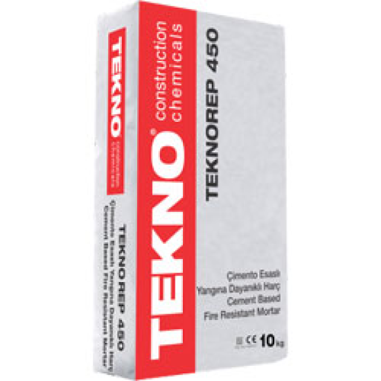 Tekno Yapı Kimyasalları - Teknorep 450 - Çimento Esaslı Yangına Karşı Dayanıklı Harç