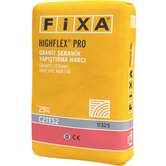 Fixa Yapı Kimyasalları - Hıghflex Pro Granit Seramik Yapıştırma Harcı C2TES2