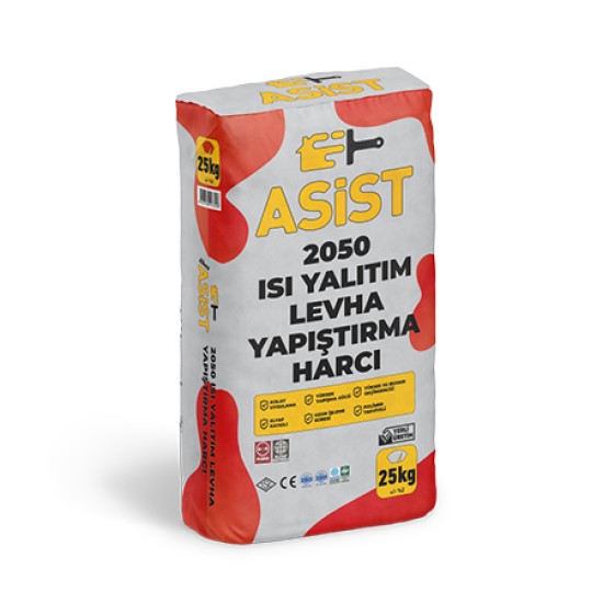 Albera Boya - Asist 2050 Isı Yalıtım Levha Yapıştırma Harcı - Yapıştırma Harcı