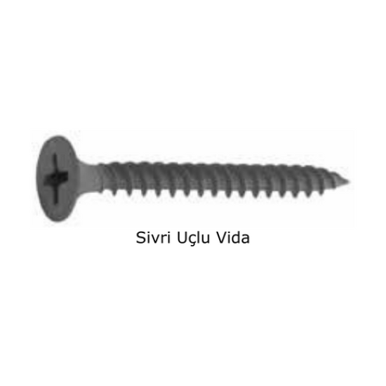All Alçı - Sivri Uçlu Vida - (Uzunluk: 3.5 X 25 mm)