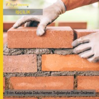 90 mm Kalınlığında Dolu Harman Tuğlalarıyla Duvar Örülmesi Malzeme Hariç İşçilik Fiyatı