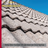 Renksiz Beton Kiremitlerle Çift Latalı Sistem Çatı Örtüsü Malzeme Dahil Yapılması
