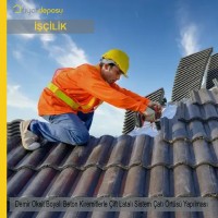 Demir Oksit Boyalı Beton Kiremitlerle Çift Latalı Sistem Çatı Örtüsü Malzemesi Hariç İşçilik Yapılması