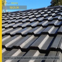 Demir Oksit Boyalı Üzeri Renkli Sırla Kaplanmış Beton Kiremitlerle Çift Latalı Sistem Çatı Örtüsü Malzemesi Hariç İşçilik Yapılması