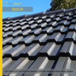 Demir Oksit Boyalı Üzeri Renkli Sırla Kaplanmış Perlitli Beton Mahya Kiremitleriyle Mahya Malzemesi Hariç İşçilik Yapılması