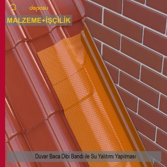 Duvar Baca Dibi Bandı ile Duvar, Baca Dibi vb. Yerlerde Su Yalıtımı Malzeme Dahil Yapılması - 25-40 cm ve Arası Genişlikte, Alüminyum ile Güçlendirilmiş, Polibitülen / Vulkanize Termoplastik (TPV) Kaplı, Kendinden Yapışkanlı, UV Dayanımlı Duvar Baca Dibi Bandı ile Duvar, Baca Dibi vb. Yerlerde Su Yalıtımı Malzeme Dahil Yapılması - 25-40 cm ve Arası Genişlikte, Alüminyum ile Güçlendirilmiş, Polibitülen / Vulkanize Termoplastik (TPV) Kaplı, Kendinden Yapışkanlı, UV Dayanımlı