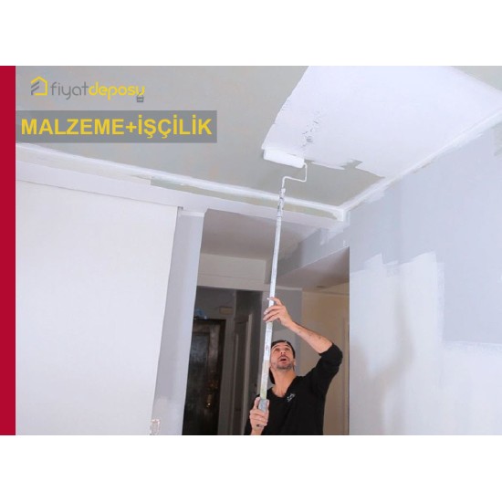 Yeni Sıvalı İç Cephe Tavan Yüzeylerinin İki Kat Su Bazlı Tavan Boyasıyla Boyanması Malzeme Dahil Yapılması Fiyatı - Örtücülük Sınıf 2 - YOD Sınıf 5 - Parlaklık G3 Sınıfı