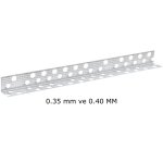 All Alçı - Delikli Köşe Profil 0,30 mm - (Boyut: 20 X 20 mm)