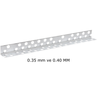 All Alçı - Delikli Köşe Profil 0,30 mm - (Boyut: 20 X 20 mm)
