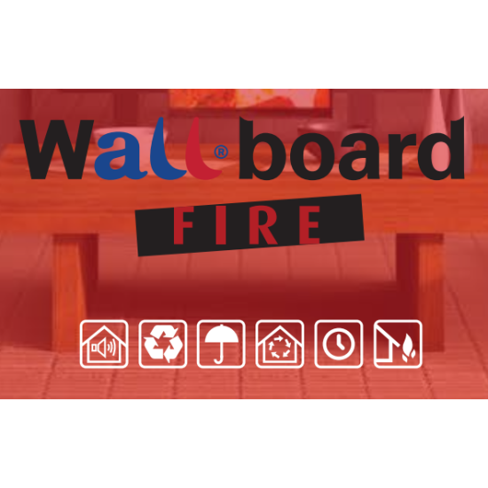 All Alçı - Wallboard Fire - Yangına ve Darbeye Dirençli Alçı Levha (Kalınlık: 16 mm) (Tip: F)